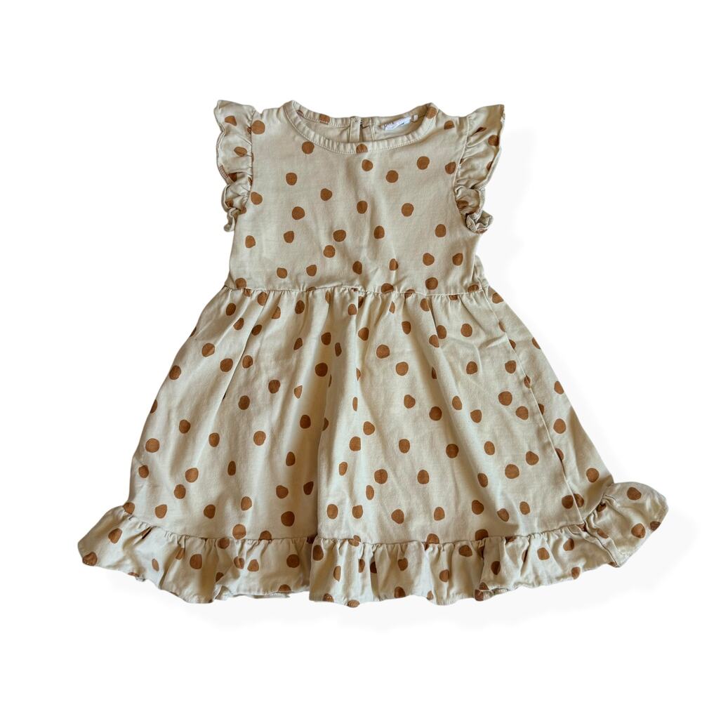 City Mouse Saffron Ruffe Polka Dot Dress Girls 3